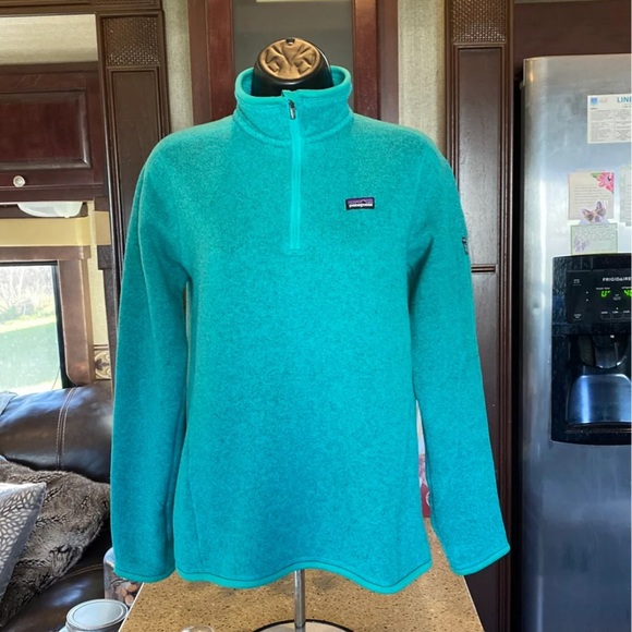 Patagonia Better Sweater 1/4 Zip In Turquoise - Picture 1 of 7